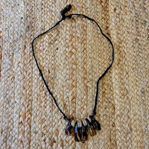 Unique animal tooth & bone artisan necklace, 29 inches